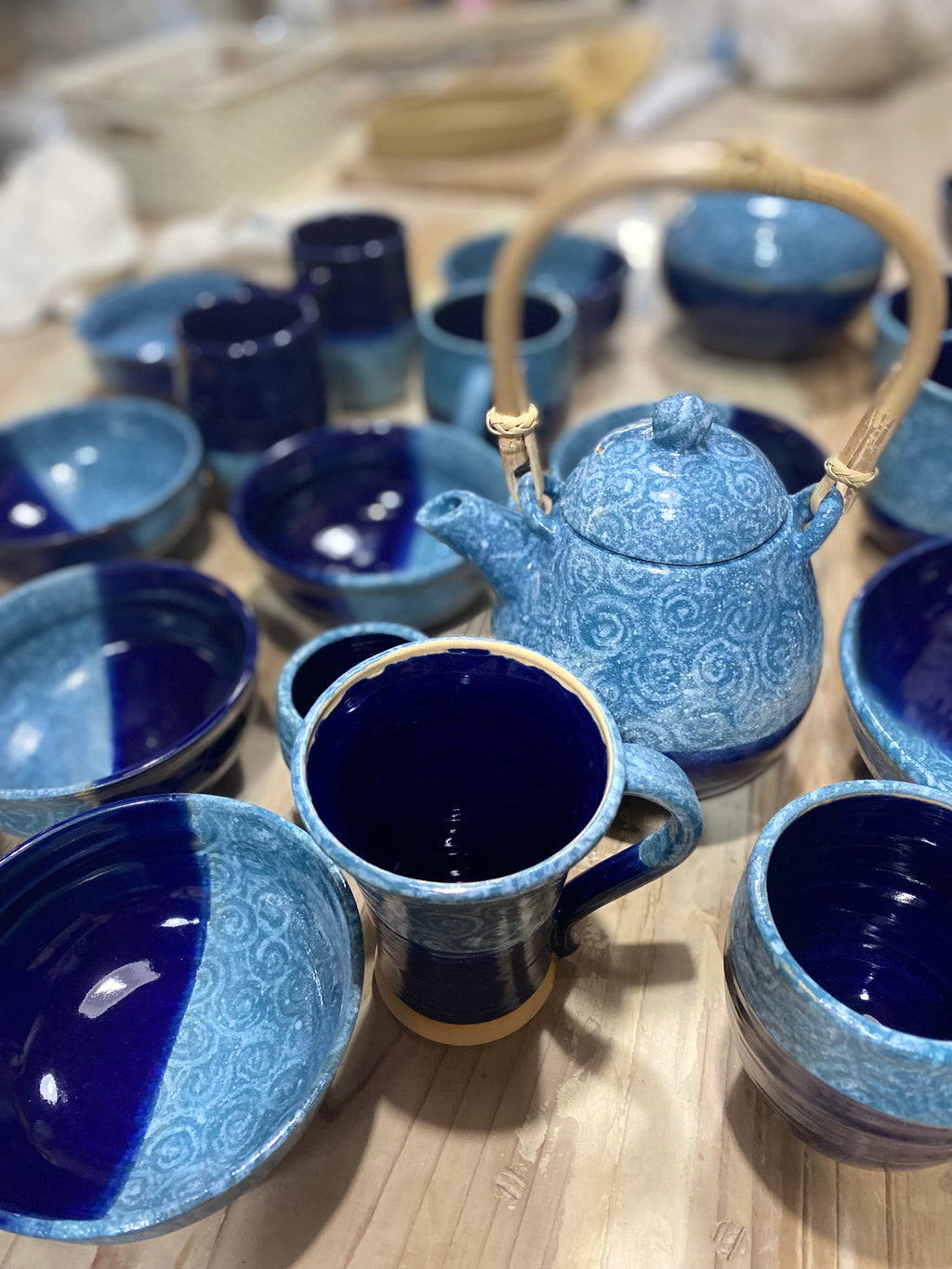 Japanese Hagi tea Set