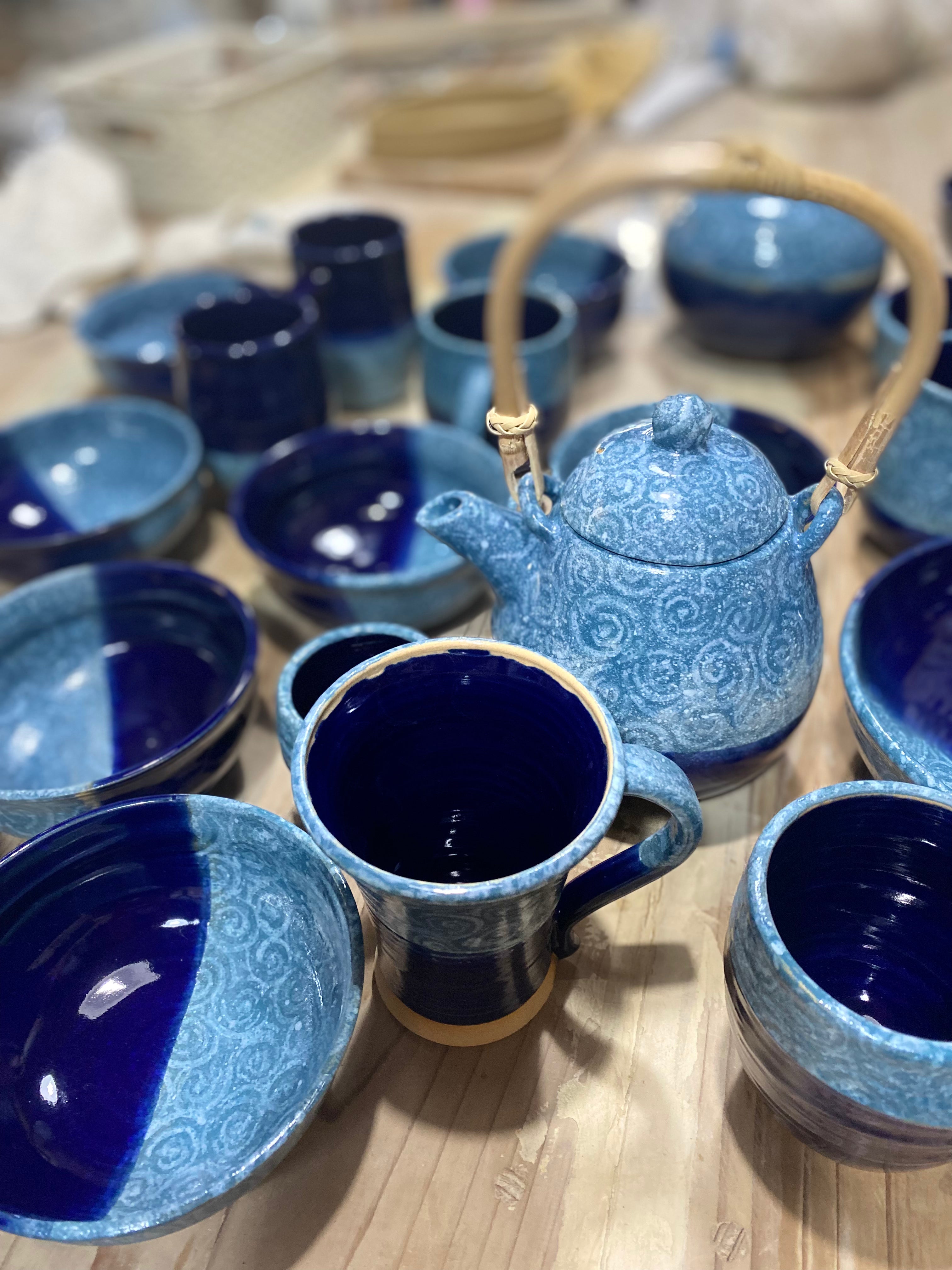 Japanese Hagi tea Set