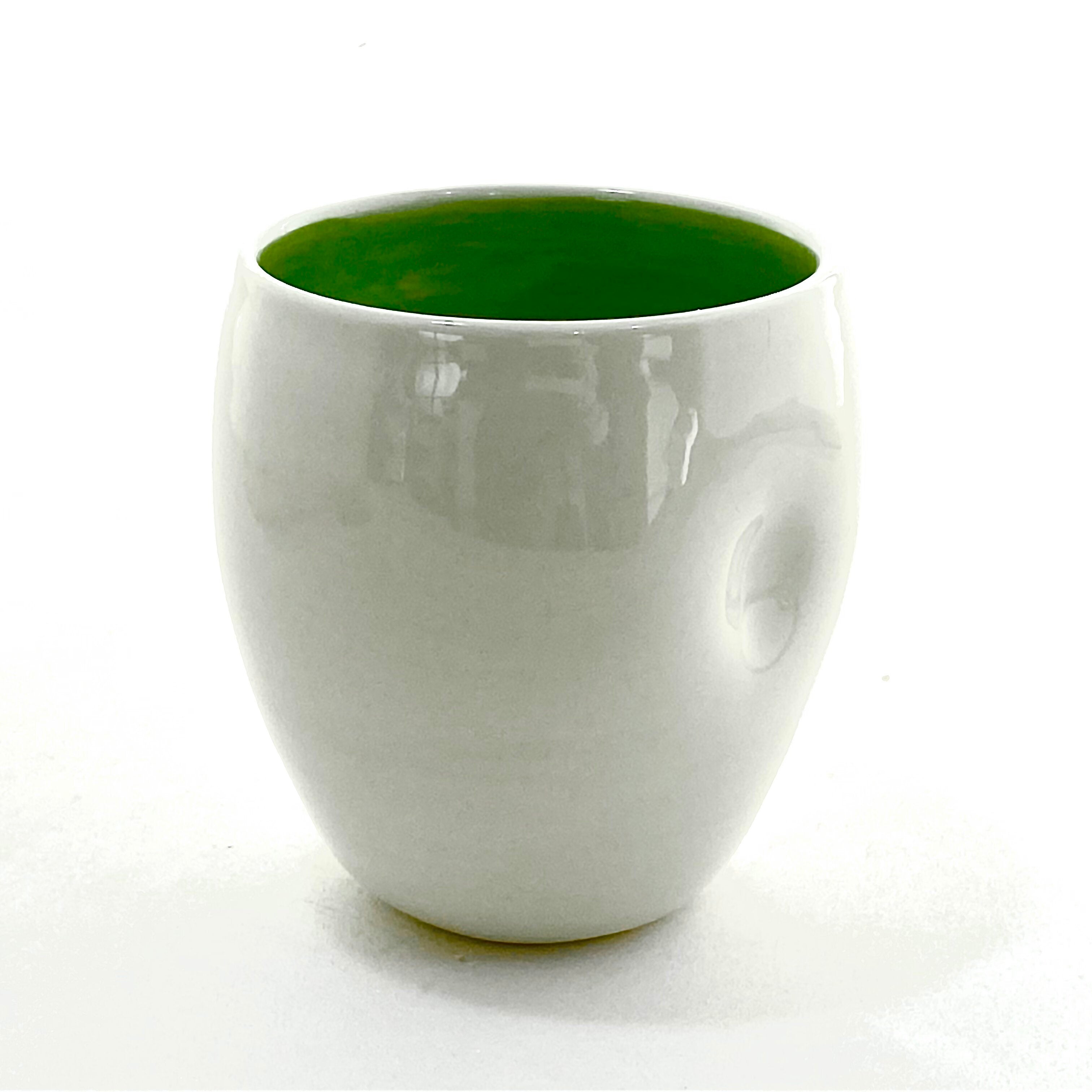Yunomi bright green interior