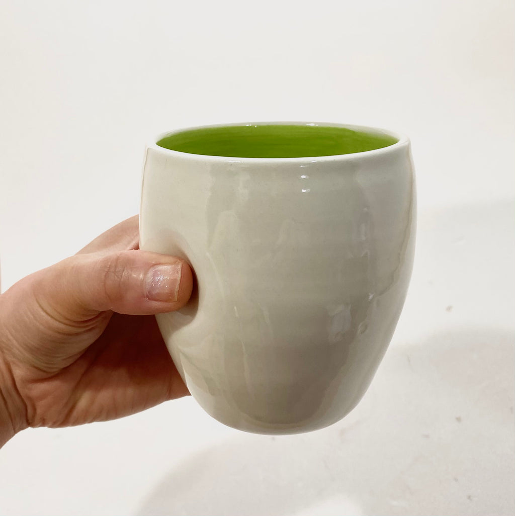 Yunomi bright green interior