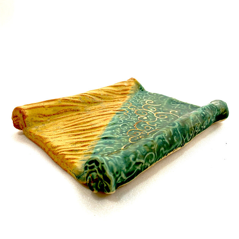 ☆ 古織部 菊絵鉢 どっしり構えた味わい深い一品☆y184