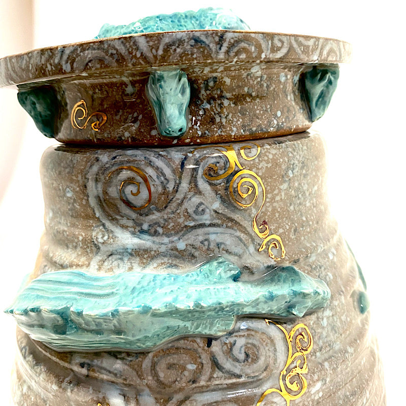 An Urn with dragons